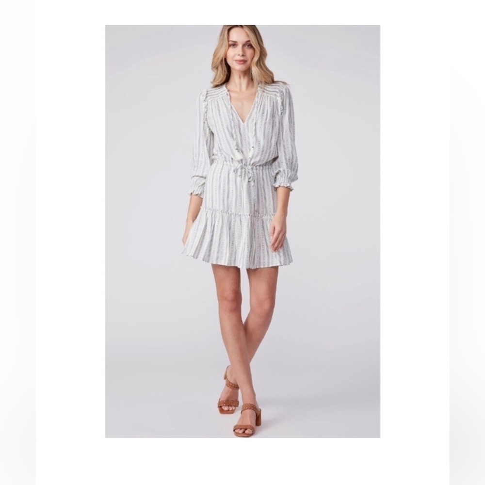 Paige Striped V-Neck Dress - size XS